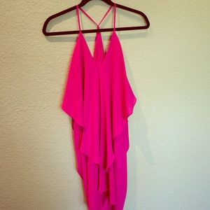 Magenta pink shift dress